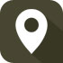 Online location icon black and white
